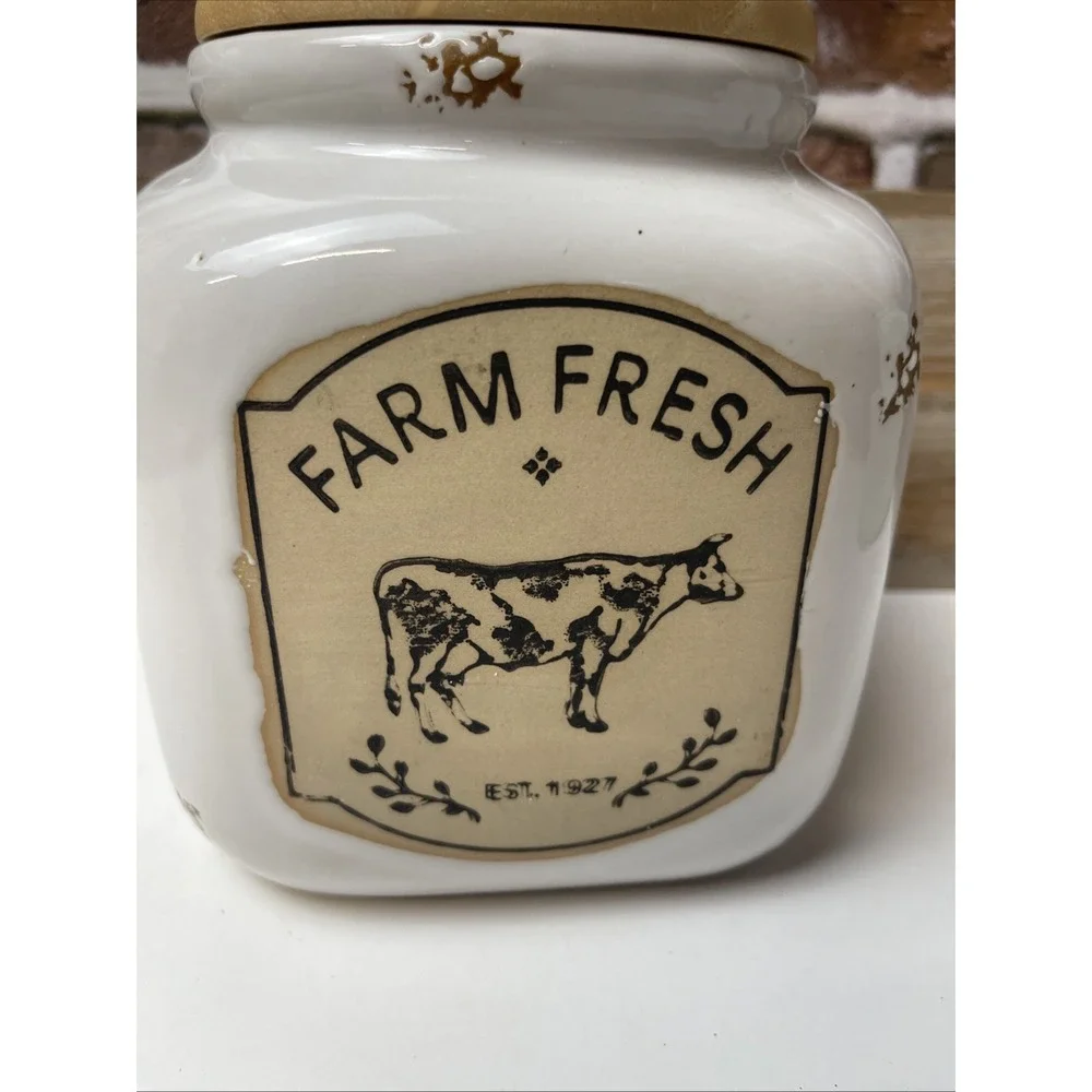 Farm Fresh Ceramic Canister 6.5
